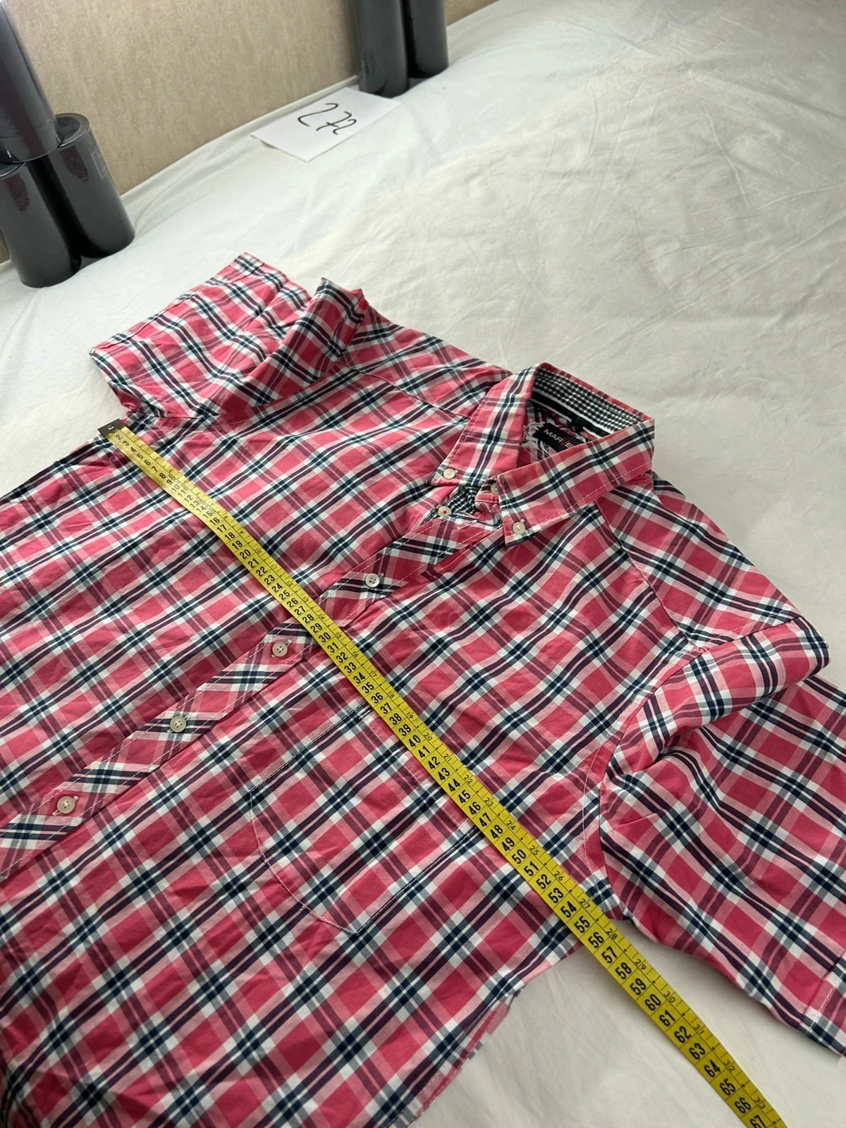 Camisa quadriculada de mangas curtas Marvelis tamanho M – photo 12